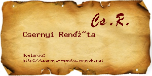 Csernyi Renáta névjegykártya
