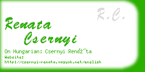 renata csernyi business card